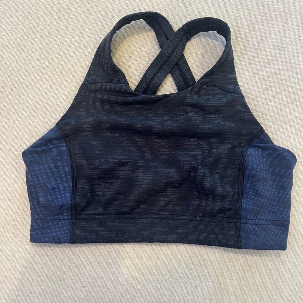 Outdoor Voices Black and Blue Sports Bra
